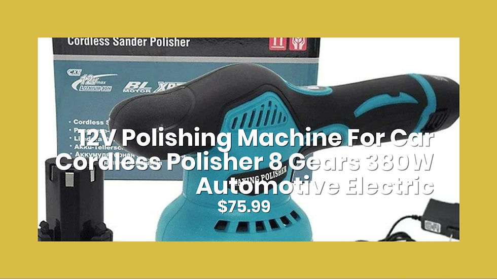 Thumbnail: 12V Polishing Machine For Car Cordless Polisher 8 Gears 380W Automotive Electric