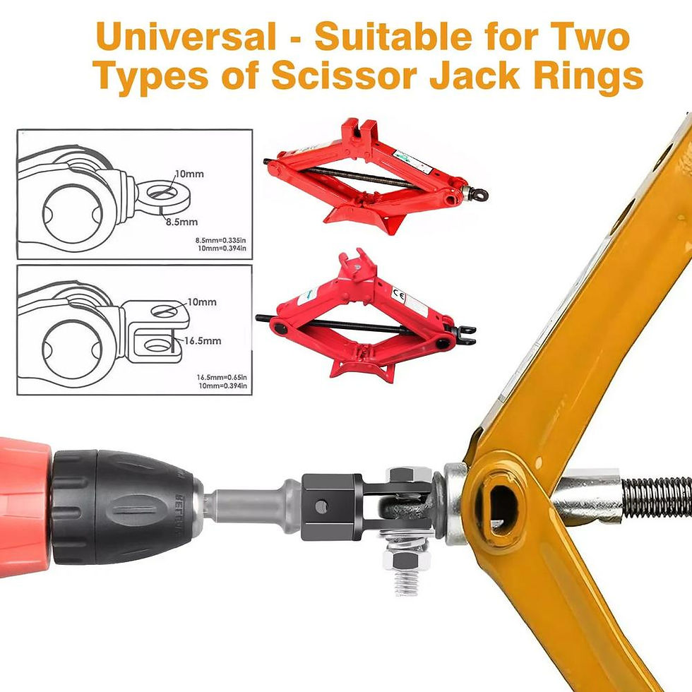 Thumbnail: 1/2 Inch Scissor Jack Adapter Steel Adapter Wrench Tool Automotive Jack Drill Ad