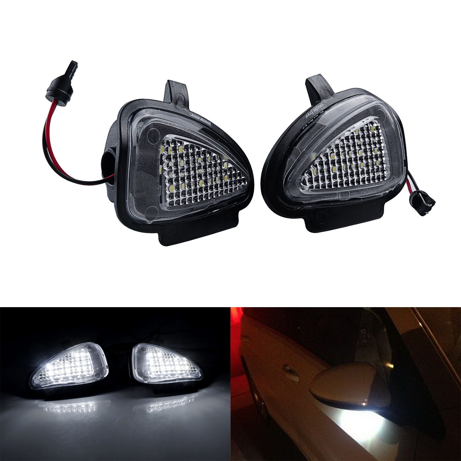 2x Under Mirror LED Puddle Light For VW Golf MK6 Jetta MK4 Passat Eos Sharan Tou