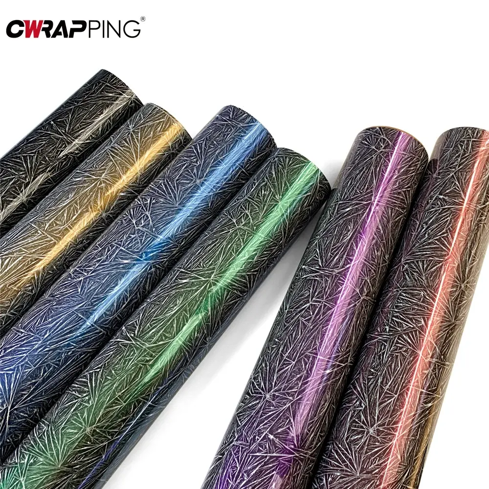 Car Stickers Creative Ice Crackle Vinyl Wrap Protection Film Waterproof Anti-scr