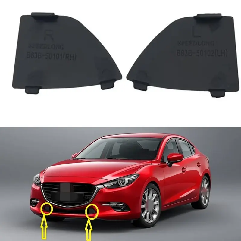 Thumbnail: B63B-50-101 B63B-50-102 Car Front Lower Bumper Tow Hook Eye Cover Grille Caps fo