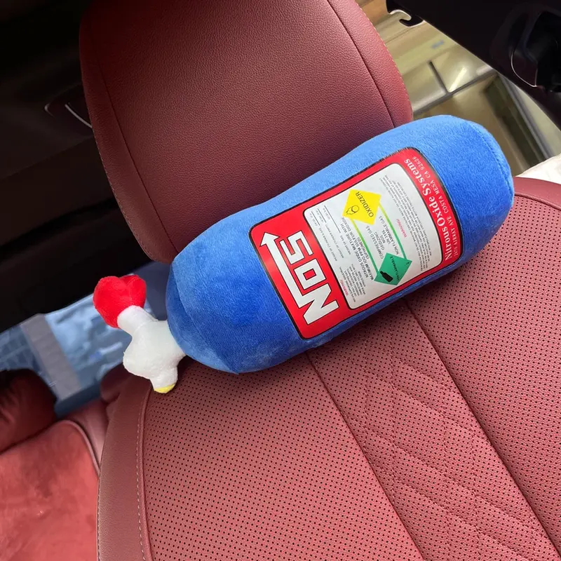New Car Neck Pillow Car Headrest for Driver Front Passenger Seat NOS Bottle Pill