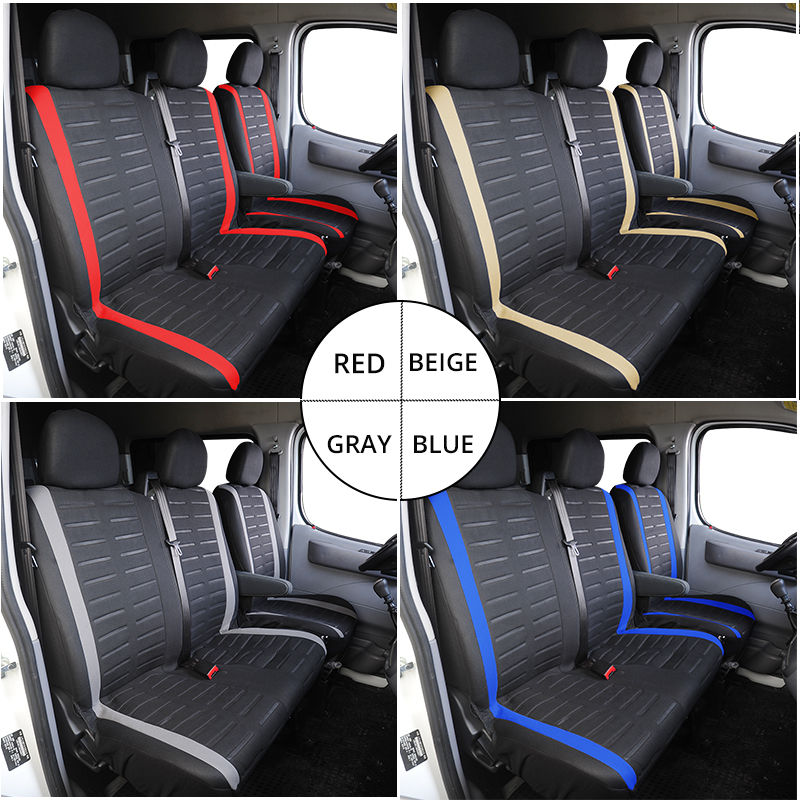Thumbnail: 1+2 Red Seat Covers Car Seat Cover for Transporter For Renault Master 3 For jump