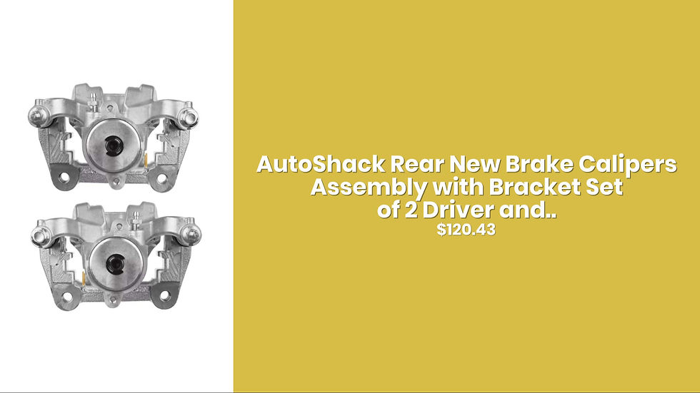 Thumbnail: AutoShack Rear New Brake Calipers Assembly with Bracket Set of 2 Driver and..