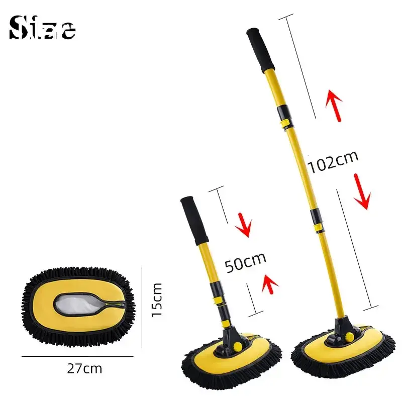 Thumbnail: New Car Wash Mop Cleaning Brush Telescoping Long Handle Cleaning Mop Retractable