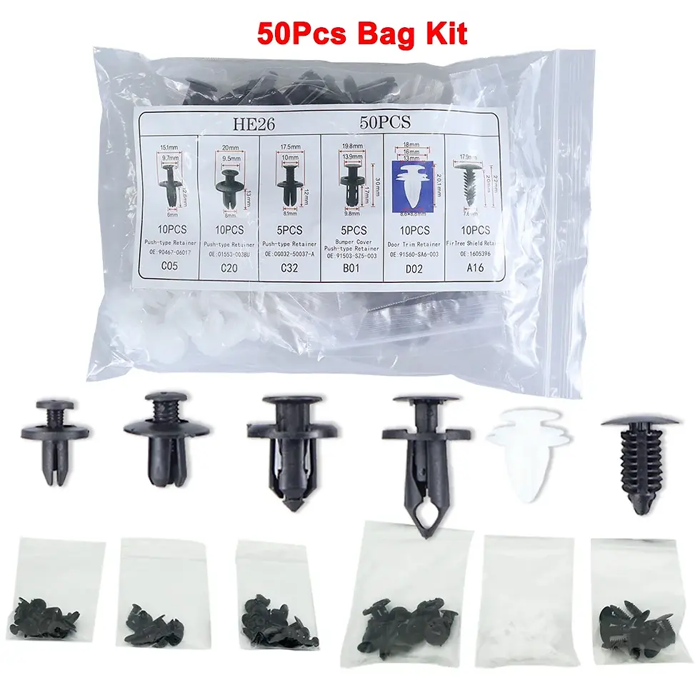 Thumbnail: 6 Size Car Fastener Clip Fender Rivet Clips Body Push Pin Rivet Bumper Door Trim