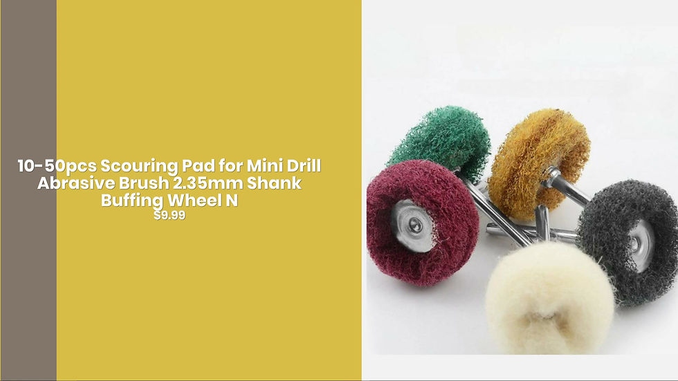Thumbnail: 10-50pcs Scouring Pad for Mini Drill Abrasive Brush 2.35mm Shank Buffing Wheel N