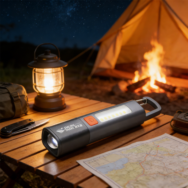 Camping Must-Have - Rechargeable LED Flashlight with Lantern Mode, Super Bright