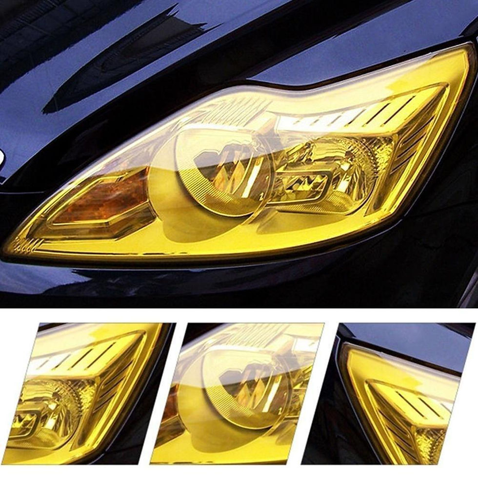 Thumbnail: Yellow Car Light Headlight Taillight Tint Vinyl Film Lamp Film Sticker Sheet Col