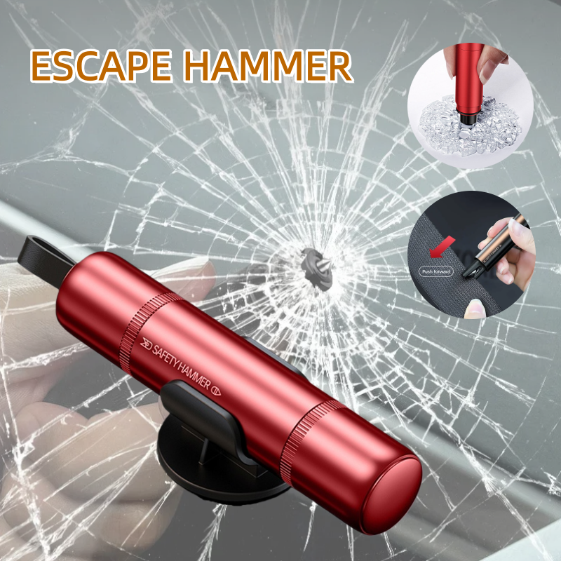 Car Escape Tool - 2-in-1 Window Breaker & Seatbelt Cutter, Life-Saving Vehicle S