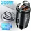 Thumbnail: 100W/200W QC3.0 PD Mini Car Charger 12-24V Lighter Fast Charging Car USB Type C