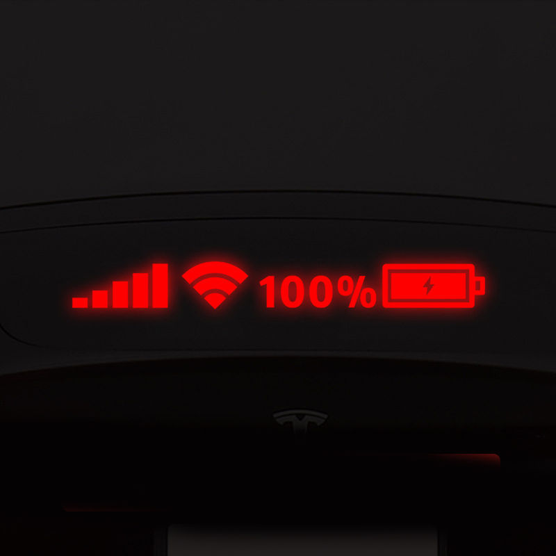 Thumbnail: 100% Wifi Battery Level Signal Car Vinyl Reflective Stickers Decals Decor White/
