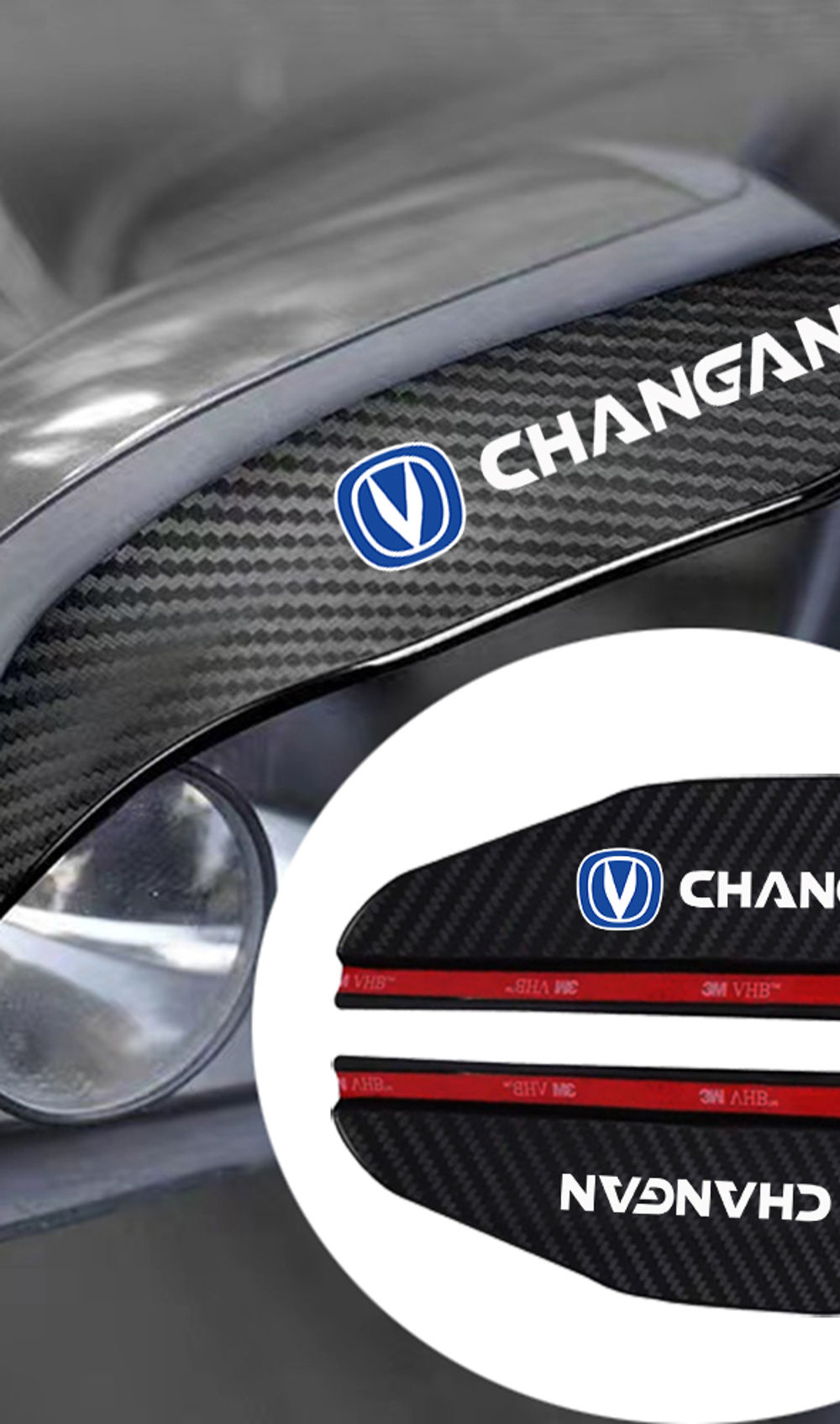 2x Car Rearview Mirror Rain Eyebrow Protector Rain Sticker for Changan CS95 CS85