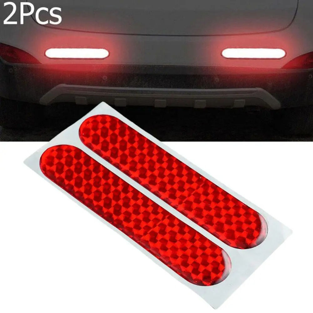 a pair Car motorcycle Red Reflective Safety Warning Strip Tape Protective Access
