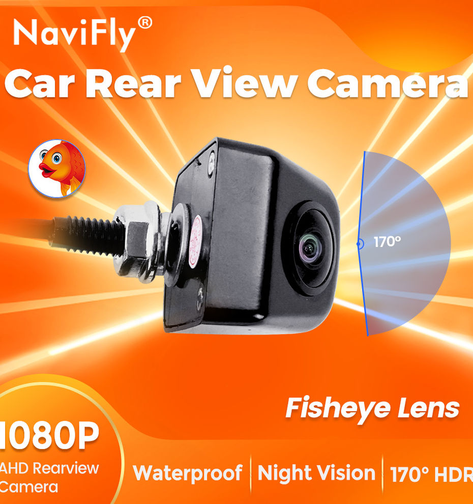 AHD 1080P 720P Universal Fisheye Vehicle Reversing Camera Waterproof Car Rear Vi