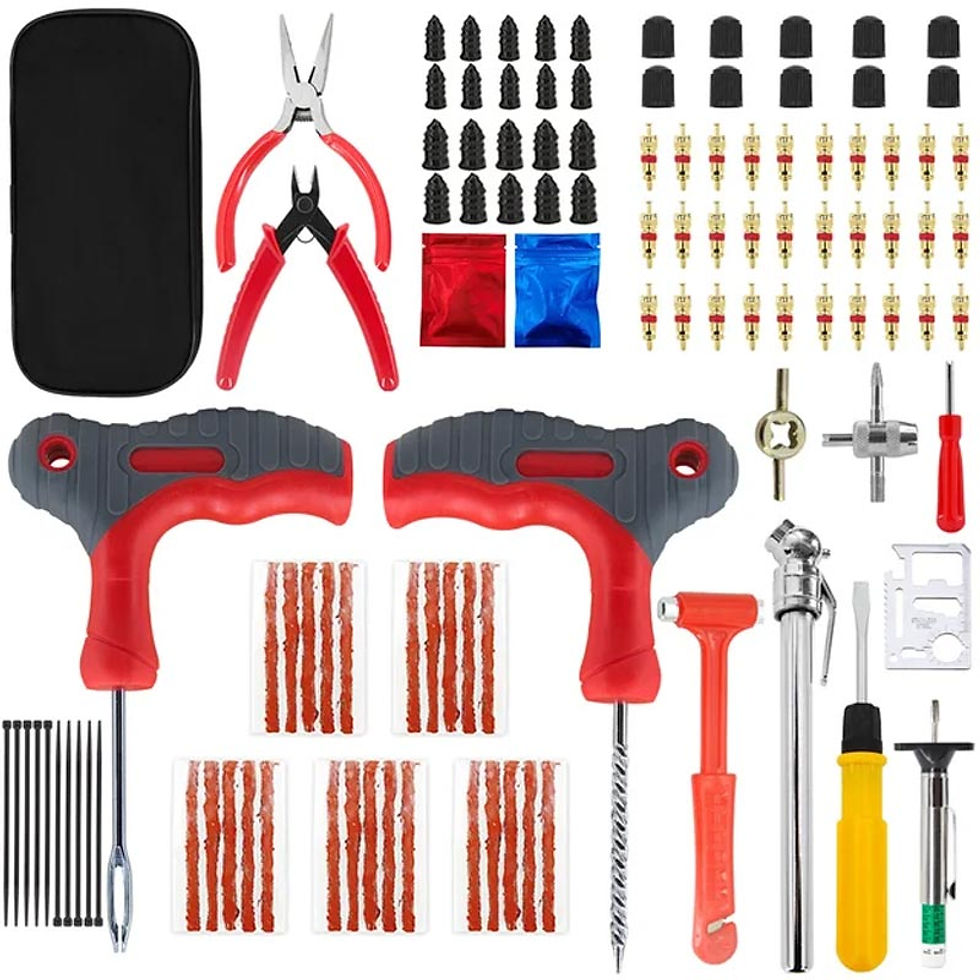 Thumbnail: Car Tire Repair Tool Kit Auto Emergency Flat Tire Puncture Plug Needle Nose Plie
