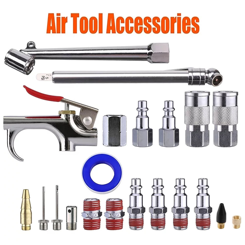 Thumbnail: Air Compressor Kit, 3/8 inch X 25 ft PVC Hose, Air Tool Accessories, 1/4 in..