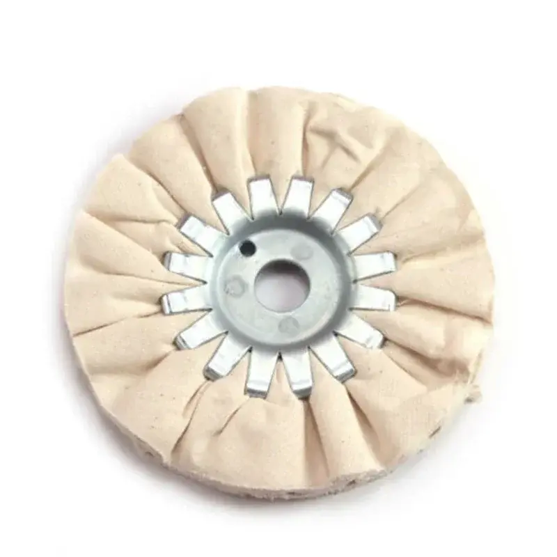 Thumbnail: Hiqalty 5inch Airway Buffing Grinding Wheel White Cotton 125*16mm Metal Polishin