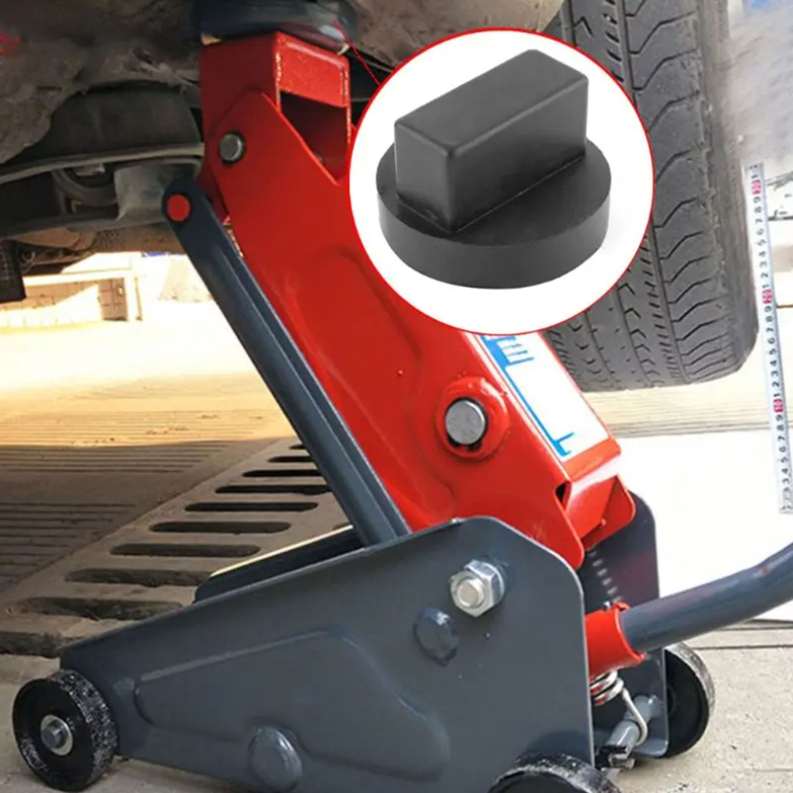 Car Rubber Lift Jack Stand Pad Rubber Slotted Frame Adapter for Mercedes S CLK C