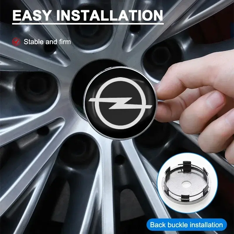 4pcs 60mm Car Wheel Center Hub Cap Rim Cover Emblem Sticker For Opel Corsa Astra