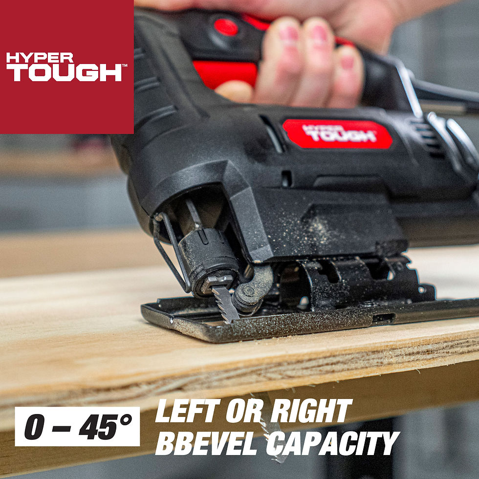 Thumbnail: Hyper Tough 3.5-Amp Corded Jig Saw, Eelectric, 120 Volt, 44002