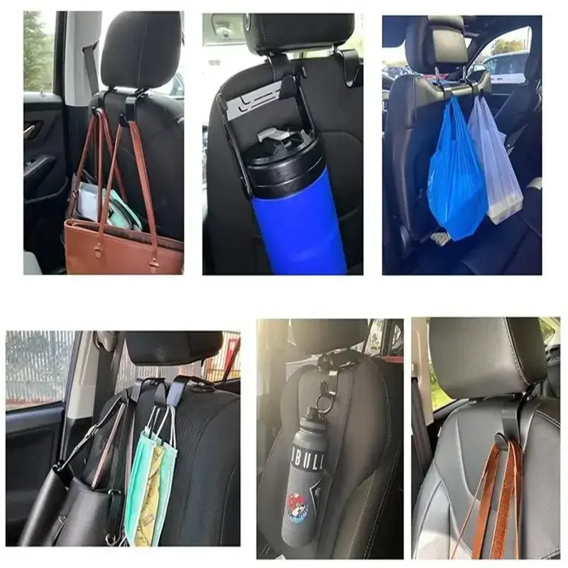 Thumbnail: 1-4PCS Universal Car Seat Headrest Hook For Auto Back Seat Storage Organizer Han