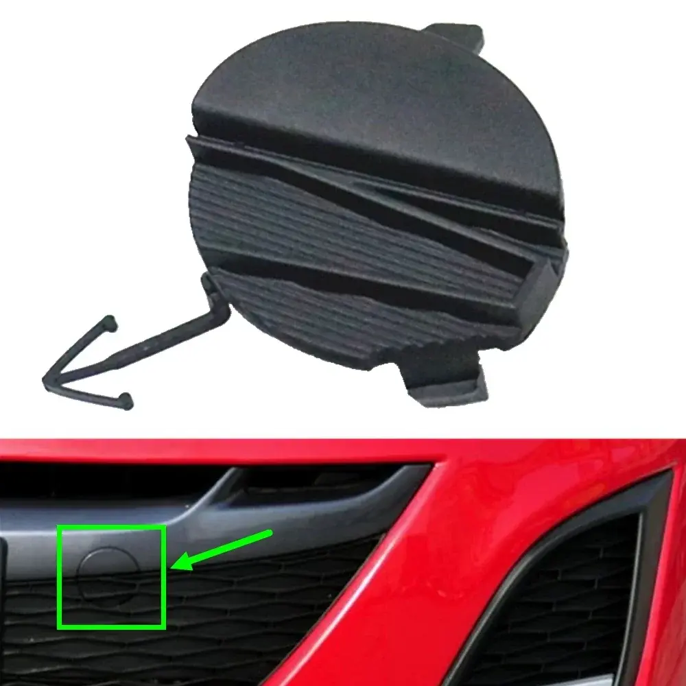Front Bumper Tow Hook Eye Hole Cover Trailer Cap For Mazda 3 2.0 2.5L 2010 2011