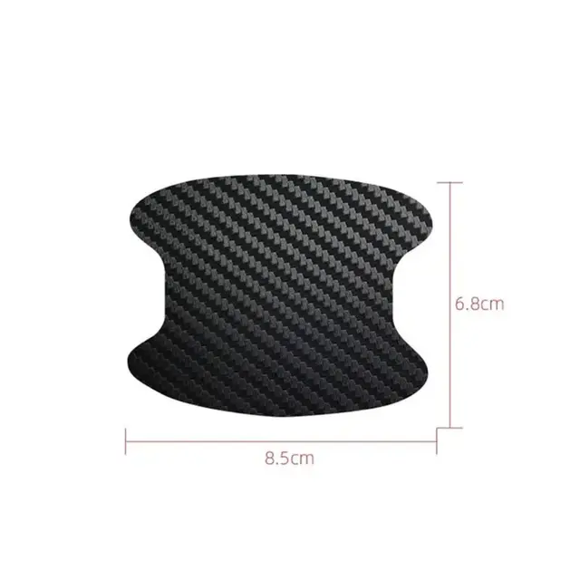Thumbnail: 4 Pieces of Car Door Handle Protective Film, Carbon Fiber Stickers, Scratch Resi