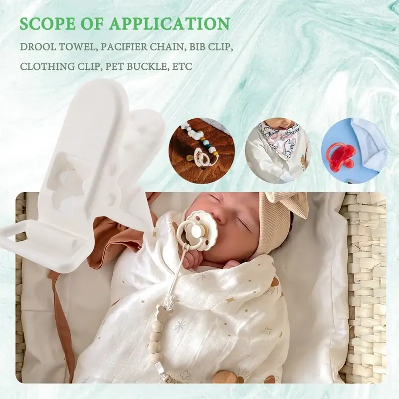 Thumbnail: 10Pcs Baby Kids T-shape Plastic Pacifier Clips Soother Dummy Style Badge Holder