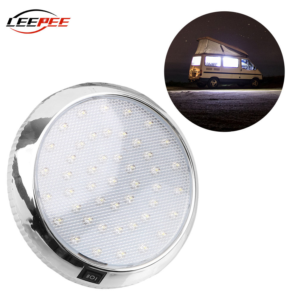 12V Car Interior Light Reading Roof Ceiling Dome Lamp LED Auto Accessories For C