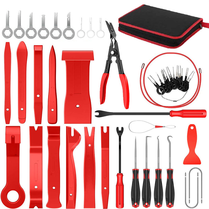 Thumbnail: Auto Interior Disassembly Kit Car Plastic Trim Removal Tool Car Clips Puller Diy