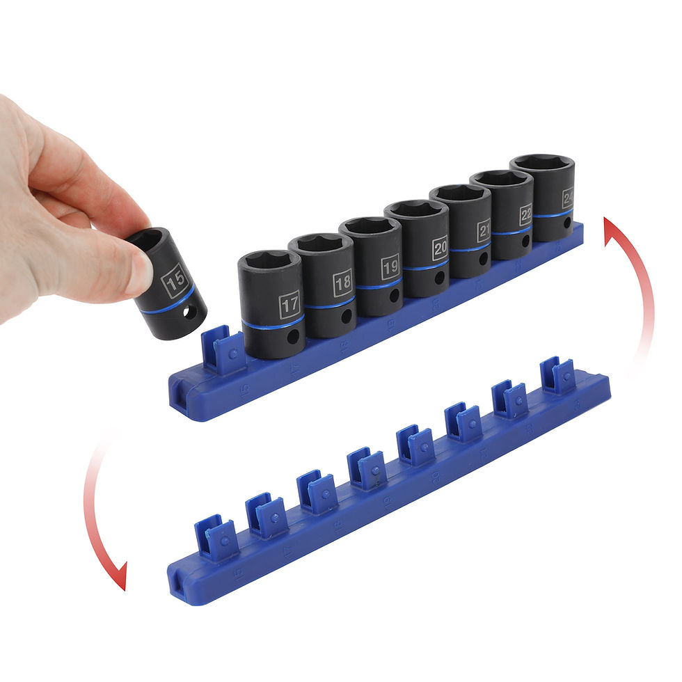Thumbnail: Hyper Tough 9-Piece 1/2-inch Standard Drive Impact Socket Set MM, 43003