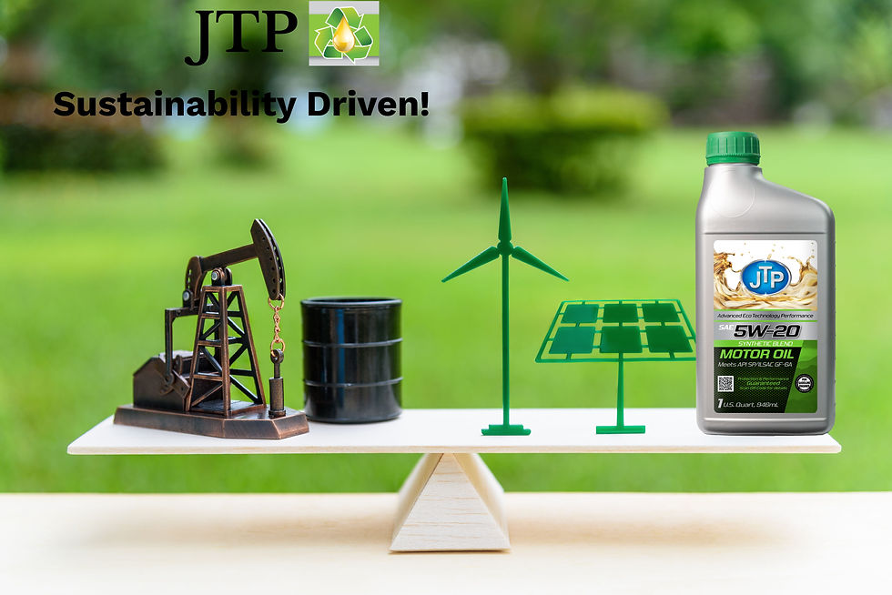 Thumbnail: JTP 5W-20 Synthetic Blend Motor Oil Re-Refined for Sustainability Performan..