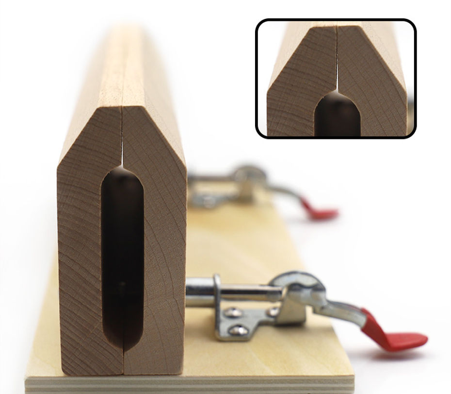 Thumbnail: QJH DIY Leather Stitching Sewing Wood Clamp Horizontal Leather Retaining Clip Ta