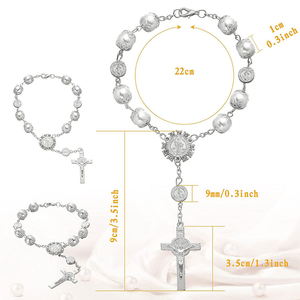 Thumbnail: Retro Imitation Pearl Cross Car Decoration Accessories Hanging Bling Car Rear Ha