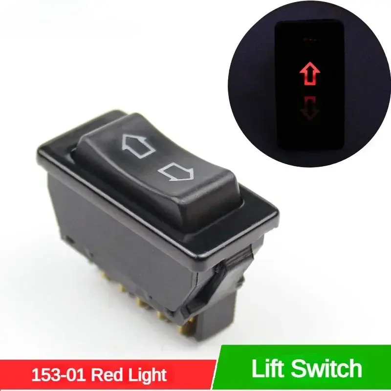 Thumbnail: Universal Auto Car Power Window Switch Lifting Switch 5 Pin DC 12V 20A Blue/Red/