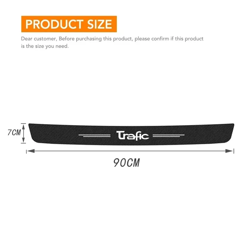 Thumbnail: Car Door Threshold Sill Protective Plate Rear Trunk Bumper Guard Stickers for Re