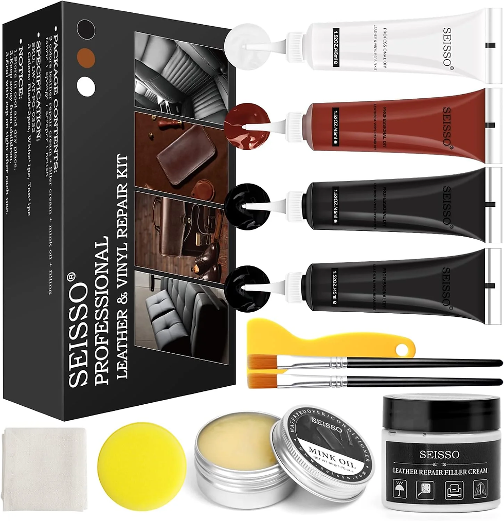 Thumbnail: Leather Repair Kit for Furniture, Leather Dye Leather Recoloring Balm for Car Se