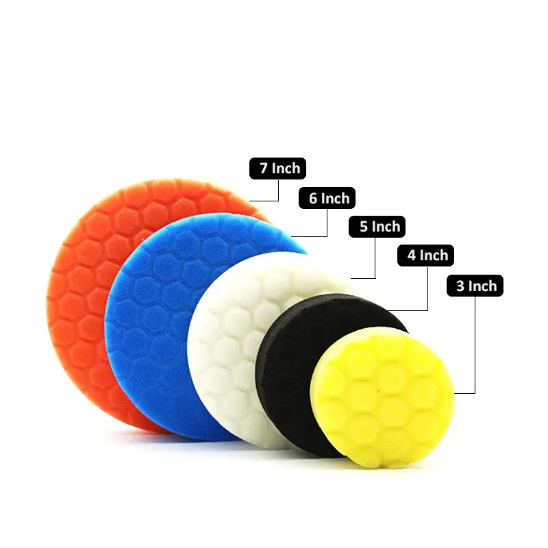 Thumbnail: 5 Pack 3/4/5/6/7 Inch Compound Buffing Polishing Pads Cutting Sponge Pads Kit fo