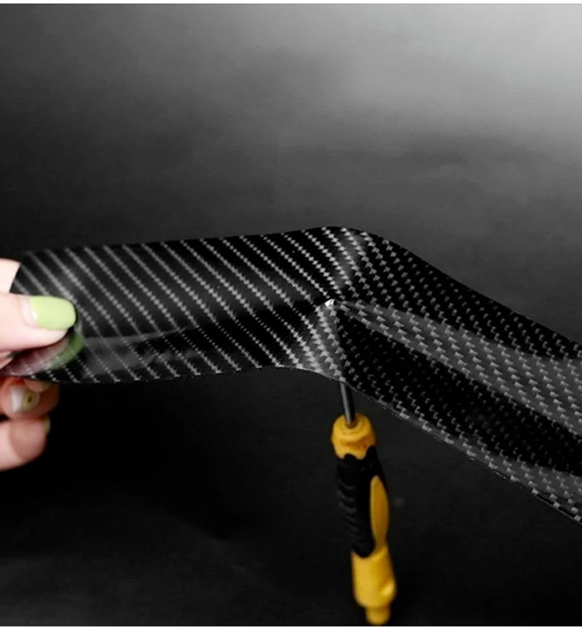 Thumbnail: 1/3pcs Carbon Fiber Tape Stickers on Car 3D Nano Black Car Door Edge Guards Side