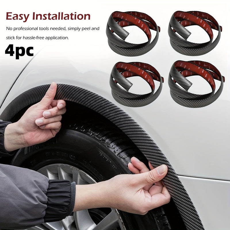 4Pcs Universal Auto Fender Car Wheel Arches Wing Expander Arch Eyebrow Anti-Coll