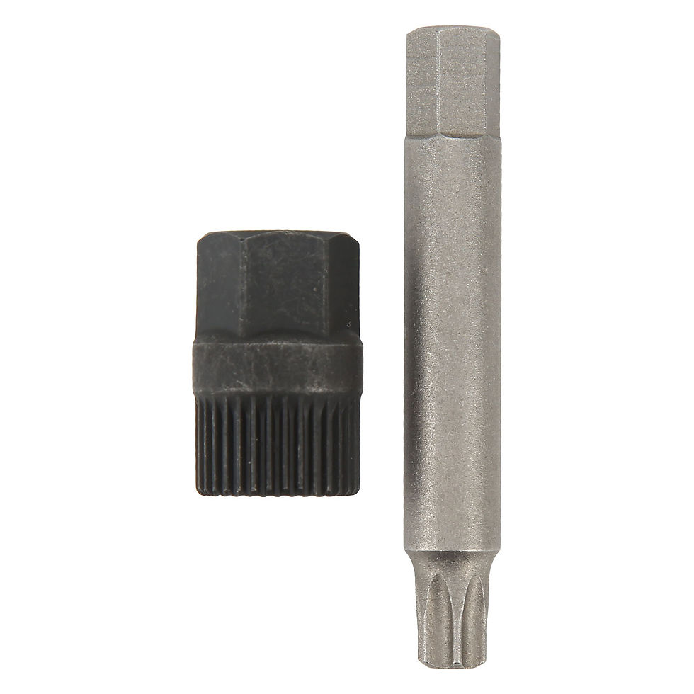 Thumbnail: Alternator Pulley Wrench Kit 33 Teeth Spline Socket Drill Bit Puller Remover Too