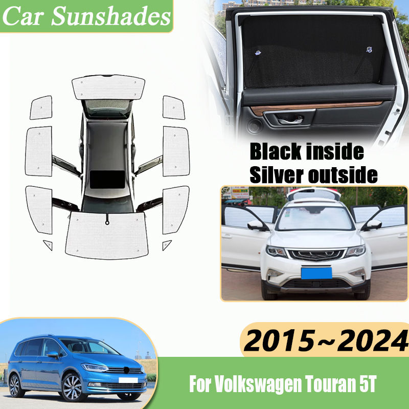 For Volkswagen Touran 5T MK2 2015-2024 Sun Visor Reflector Sunshade Curtain Heat