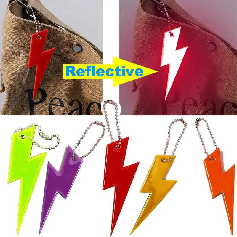 3Pcs Reflective Pendant Safety Warning Reflective Keychains for Kids Bag Backpac
