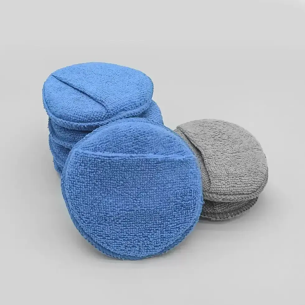 Thumbnail: 10/1Pcs 5-inches Microfiber Wax Applicator Pad Ultra Soft Car Polishing Sponge w