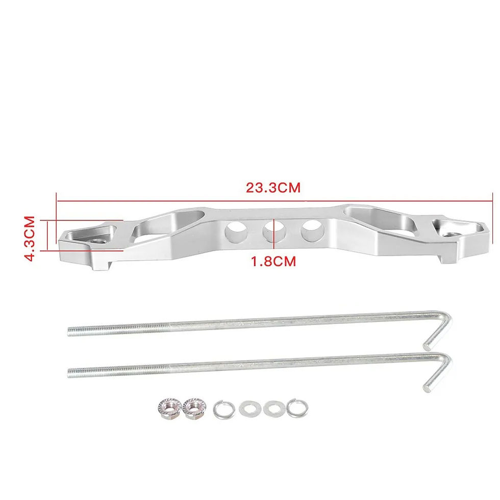 Thumbnail: JDM Style Car Racing Battery Tie Down Aluminum Battery Fasten Bracket Holder 14c