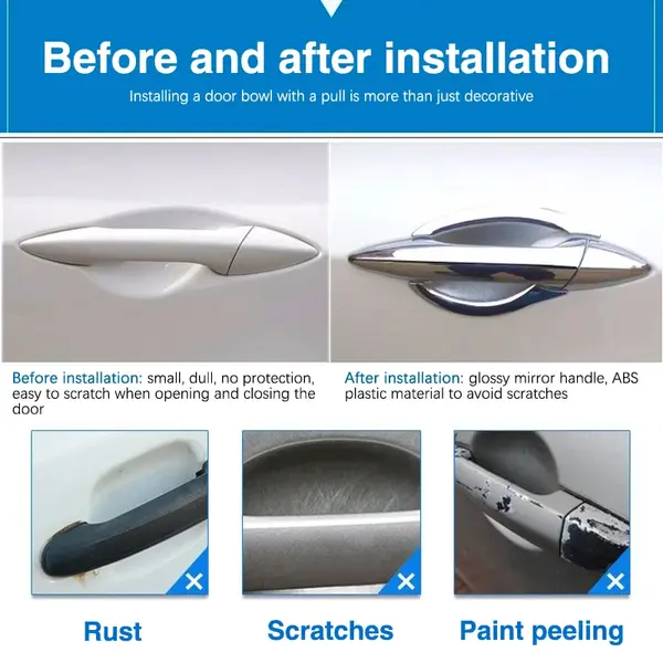 Thumbnail: Chrome Door Handle Cover Protective Trim for Kia Cee'd Ceed 2006~2012 2010 ED Ca