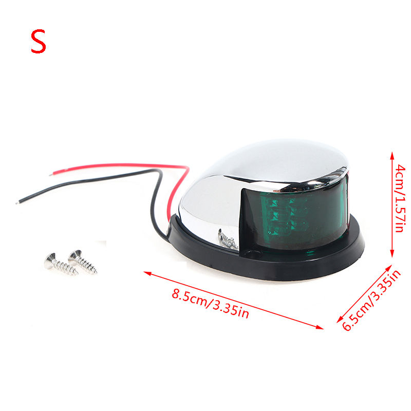 Thumbnail: 12V LED Boat Bow Navigation Lights – Red & Green Sailing Signal Lights for Marin