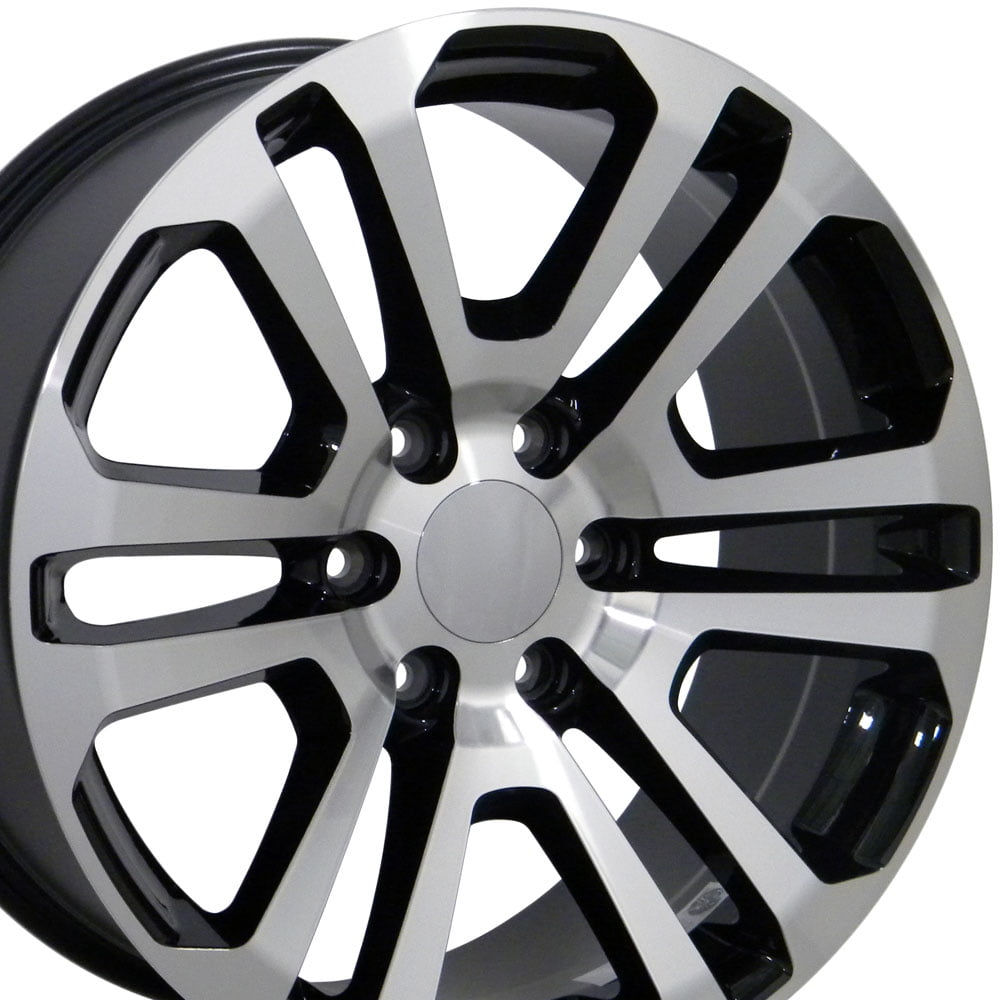 New 20 Inch Aluminum Wheel for 99-20 GMC Sierra 1500 Black Machined Rim