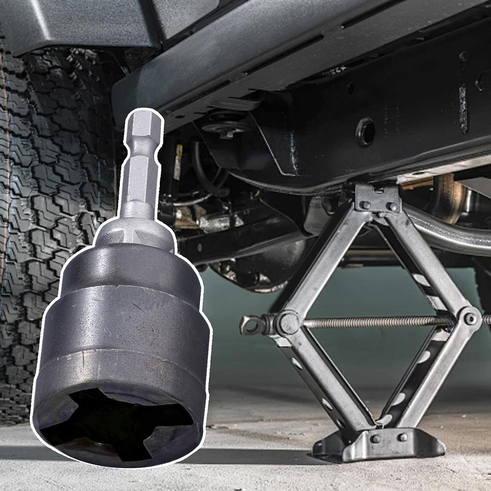 Thumbnail: Heavy Duty Scissor Jack Drill Adapter Impact Wrench Socket Quick Change Tool Ste